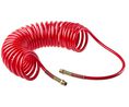 Recoil Hose, R3/8" Male, 8mm, 12mm, Polyurethane, 10bar, Red, 6m